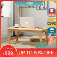 Bàn Gỗ Đa Năng Chân Xếp 40x60cm - Bàn trà chữ nhật sofa/cafe ngồi bệt gấp gọn gỗ tự nhiên đa năng