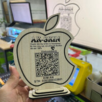 Bản gỗ khắc mã QR Code thanh toán ngân hàng, theo yêu cầu...kích thước 17,5cm x 13cm