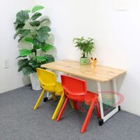 Bàn gỗ mầm non chân gấp cho bé S013VD