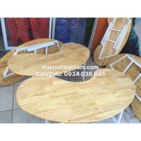 Bàn Gỗ Mầm Non Hình Bán Nguyệt Chân Gấp