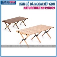 Bàn Gỗ Sồi Dã Ngoại Xếp Gọn NatureHike NH19JJ009 | 122x60x43cm