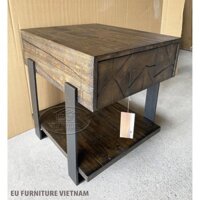 Bàn gỗ Thông giả cổ chân sắt T4640-03