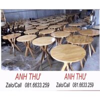 Bàn gỗ tròn thanh lý,Bàn cafe gỗ tròn giá rẻ