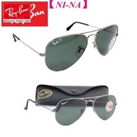 [Bản gốc] kính râm ray / Ban Aviator Gunmetal khung xám cổ điển phân cực xanh rb3025 004 58-UK