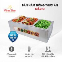 Bàn hâm nóng thức ăn mẫu C VinaStar - Giữ thức ăn thơm ngon nóng hổi (Gía bán chưa bao gồm phí VinaStar vận chuyển)