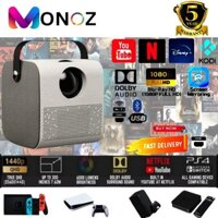 [BÁN HÀNG FLASH] Máy chiếu Android Q3 PRO Mini 8500 Monoz HD 1080P 4K WiFi LED Projector.