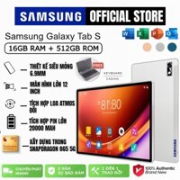 BÁN HÀNG HÀNG ĐẦU Samsung Galaxy Tab S7 12Inch 2024 Android 12.0 16GB + 512GB Máy tính bảng thông minh Dual SIM 4G