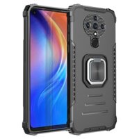 Bán Hàng Hot Cho Tecno Spark 6 Fierce Warrior Series Armor Bao Gồm Tất Cả Hợp Kim Nhôm Chống Sốc + Vỏ Bảo Vệ TPU Có Giá Đỡ Nhẫn