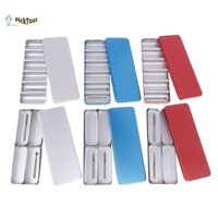 (Bán HÀNG HOT) Hộp khử trùng Máy tiệt trùng nồi hấp Hộp đựng 4 / 6 tế bào Endo File Holder Burs cho dụng cụ chăm sóc răng miệng Hộp kim loại mới