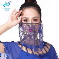 Bán hàng trực tiếp tại nhà máy [Yihuang 1] Gạc Sequined Veil Dance Performance Tua Rua Face Scarf Face Mask Belly Dance Veil Trang sức Che mặt gạc.A8 A8