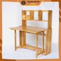 Bàn Học, Bàn Làm Việc Liền Giá Sách Bằng Gỗ