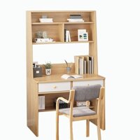 Bàn Học Bằng Gỗ Liền Giá Sách [ MIẾN PHÍ VẬN CHUYỂN ] - Thiết Kế Tiện Lợi, Bền Đẹp, Phù Hợp Với Mọi Không Gian