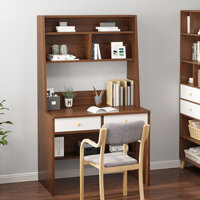 Bàn học bằng gỗ liền giá sách GHS-4949