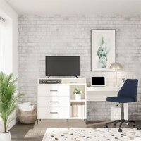 Bàn Học Bằng Gỗ Liền Giá Sách Hiện Đại Derbard