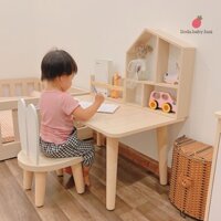 Bàn học cho bé, bàn học sinh bằng gỗ, mẫu bàn giúp bé ngồi đúng tư thế