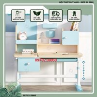 Bàn học cho bé HTDkids A23, Bàn học sinh size 95CM chia ngăn tiện lợi, điều chỉnh độ cao và góc nghiêng mặt bàn