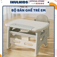 Bàn Học Cho Bé IkulKids Bộ Bàn Ghế Trẻ Em Chất Liệu Nhựa PE An Toàn Đạt Tiêu Chuẩn An Toàn Cho Bé