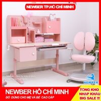 Bàn học cho bé thông minh Smart V cao cấp, chống gù, chống cận, đồng hồ báo giờ.