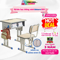 Bàn học cho bé tiểu học Unicorn E60 Nâng hạ chiều cao bằng đinh ốc Chất liệu chắc chắn Phù hợp cho bé từ 3 đến 10 tuổi