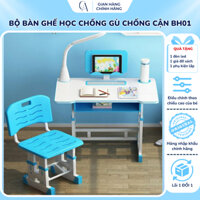 Bàn học chống gù cho bé, chống cong vẹo cột sống, điều chỉnh chiều cao linh hoạt - BH01