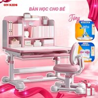 Bàn học chống gù cho bé Onkid St1 chống cận có tay quay nâng hạ dễ dàng khung kim loại chắc chắn