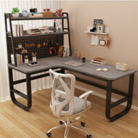 Bàn học chữ L có giá sách kích thước 120x180x60cm mặt bàn 75cm