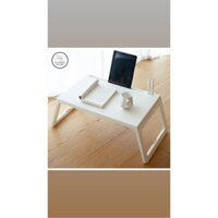 Bàn học chữ nhật chân gấp gọn nhựa Việt Nhật, bàn nhựa gấp gọn có khe để ipad, bút