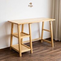 Bàn học có ngăn gỗ thông tự nhiên