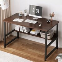 Bàn học đa năng, bàn làm việc kèm kệ sách chữ T 1m2 chất liệu gỗ MDF phủ Melamine cao cấp TAGO ND80