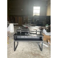 bàn hộc đàn kèm kệ full đen