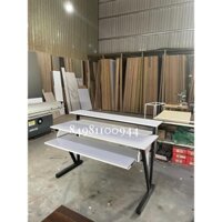 bàn hộc đàn kèm kệ loa màu trắng