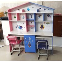 Bàn học đôi cho 2 bé trai gái -Nhựa đài loan -hàngchính hãng cao 1m6 ngang 1m6