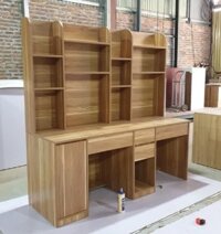 Bàn học đôi có giá sách tiện lợi BGKS73