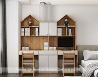 Bàn học đôi có giá sách BH6805