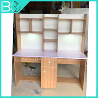 Bàn học đôi dành cho 2 bé màu vẫn gỗ đẹp - Hàng cao cấp - Miễn phí giao hàng