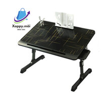Bàn học gấp gọn mini ngồi bệt, để giường,để laptop xếp gọn kèm đèn quạt, cổng sạc USB dành cho học sinh, sinh viên