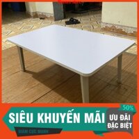Bàn học gấp gọn ngồi bệt, bàn chân nhựa cứng 50x80 cm mặt gỗ màu trắng MDF loại đẹp Havaco CN01