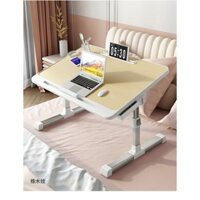 Bàn học gấp gọn thông minh có khe cắm ipap đa năng, bàn laptop nâng hạ gấp gọn ngồi bệt có giá sách ADLVDREAM
