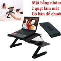 Bàn học gấp gọn thông minh mini, Bàn để Laptop đa năng trên giường tiện dụng xoay 360 độ hợp kim nhôm