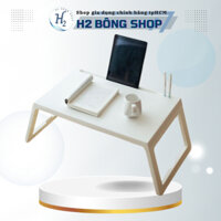 Bàn học gấp gọn tiện ích Việt Nhật 1833, Bàn học có khay để điện thoại, cắm bút