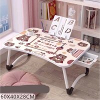 bàn học gấp gọn/bàn ăn, bàn làm việc để giường