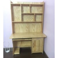 Bàn học giá sách gỗ thông