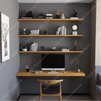Bàn học gỗ bàn làm việc treo gắn tưởng gỗ MDF cao cấp nhập khẩu đa năng tiện lợi