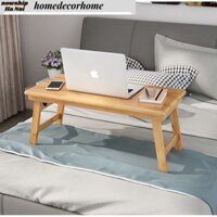 Bàn Học Gỗ Đa Năng Chân Xếp 40x60cm - Bàn trà chữ nhật sofa/cafe ngồi bệt gấp gọn gỗ tự nhiên đa năng