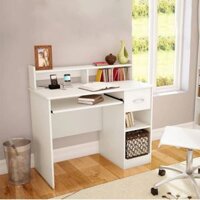 Bàn Học Gỗ Liền Giá Sách Domoto