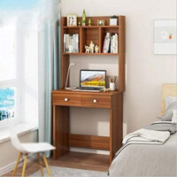 Bàn học gỗ MDF liền giá sách nhỏ gọn GHT-4205