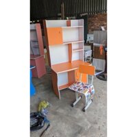 Bàn học gỗ MDF ngang 80cm gồm cả ghế tặng kèm bộ sticker