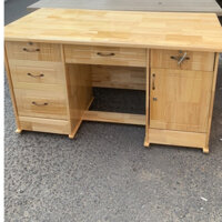 Bàn học gỗ thông cao cấp, 1m2  có ngăn kéo và hộc bàn đựng tài liệu giá xưởng HCM