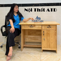 Bàn học gỗ thông cao cấp, có ngăn kéo và hộc bàn đựng tài liệu giá xưởng HCM