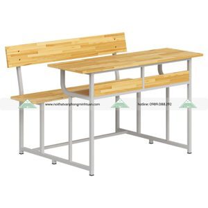 Bàn học gỗ tự nhiên có tựa BSV107TG